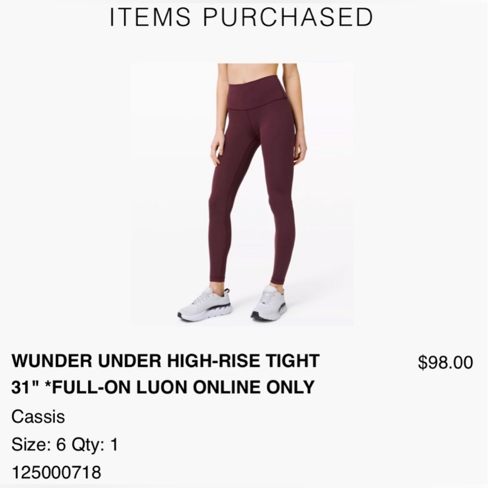 Lululemon Wunder Under Leggings